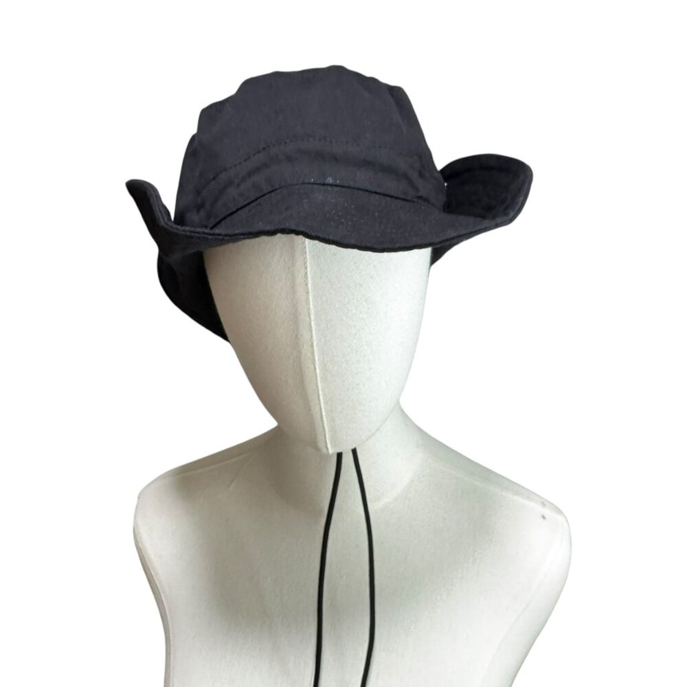 Outdoor Bucket Hat Black Adjustable Chin Strap Nordstrom NWT Size OS (Med) - Picture 5 of 8